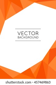 Geometric Orange White Abstract Vector Background Stock Vector (Royalty ...