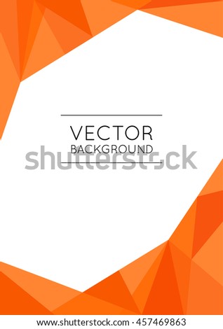 Geometric Orange White Abstract Vector Background Stock Vector (Royalty ...