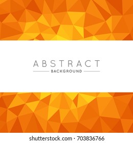 Geometric Orange and Yellow Abstract Vector Texture for Use in Design. Modern Polygon Texture with Text on White Background.