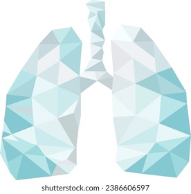 
Geometric organ lungs made of triangles