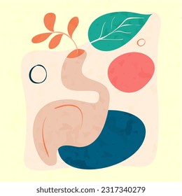 Geometric Organic shape Wallpaper. Vector Illustrations Abstract Backgrounds, Posters, and Banners.