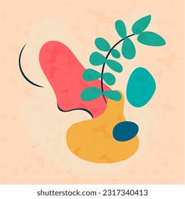 Geometric Organic shape Wallpaper. Vector Illustrations Abstract Backgrounds, Posters, and Banners.