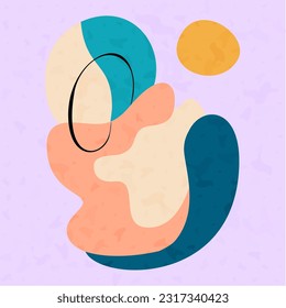 Geometric Organic shape Wallpaper. Vector Illustrations Abstract Backgrounds, Posters, and Banners.
