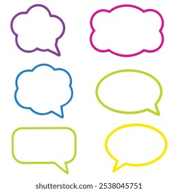 Geometric and Organic Speech Bubbles Vector for Digital and Print Projects.