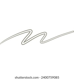 Geometric Organic Wavy Line vector illustration