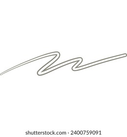 Geometric Organic Wavy Line vector illustration