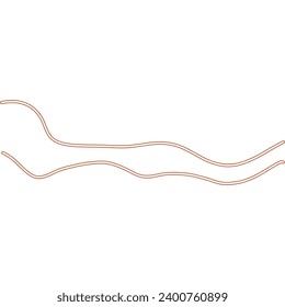 Geometric Organic Wavy Line vector illustration