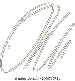 Geometric Organic Wavy Line vector illustration