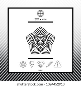 Geometric oriental arabic pattern. Element for your design. Logo
