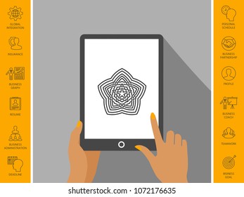 Geometric oriental arabic pattern. Element for your design. Logo