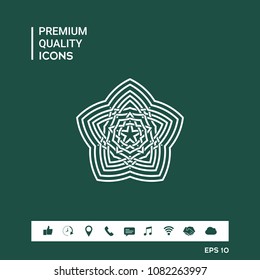 Geometric oriental arabic pattern. Element for your design. Logo