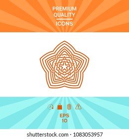 Geometric oriental arabic pattern. Element for your design. Logo