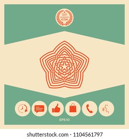 Geometric oriental arabic pattern. Element for your design. Logo