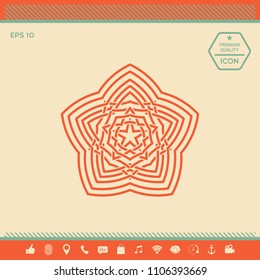 Geometric oriental arabic pattern. Element for your design. Logo