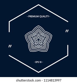 Geometric oriental arabic pattern. Element for your design. Logo