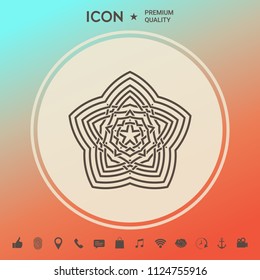Geometric oriental arabic pattern. Element for your design. Logo