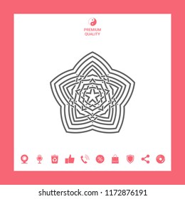 Geometric oriental arabic pattern. Element for your design. Logo