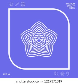 Geometric oriental arabic pattern. Element for your design. Logo