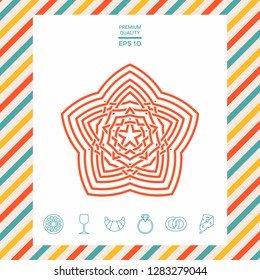 Geometric oriental arabic pattern. Element for your design. Logo