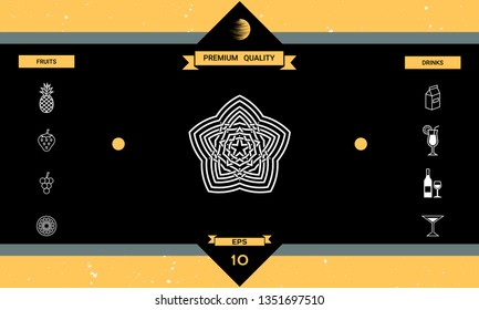 Geometric oriental arabic pattern. Element for your design. Logo