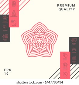 Geometric oriental arabic pattern. Element for your design. Logo