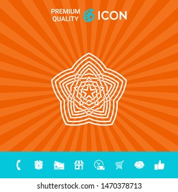 Geometric oriental arabic pattern. Element for your design. Logo