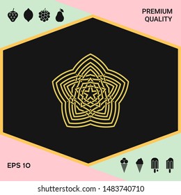 Geometric oriental arabic pattern. Element for your design. Logo