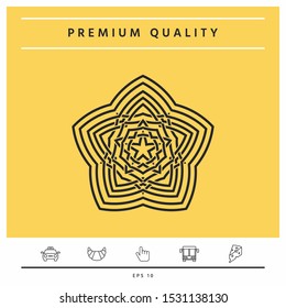 Geometric oriental arabic pattern. Element for your design. Logo