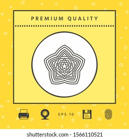 Geometric oriental arabic pattern. Element for your design. Logo