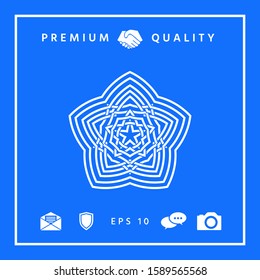 Geometric oriental arabic pattern. Element for your design. Logo