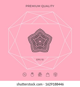 Geometric oriental arabic pattern. Element for your design. Logo
