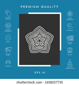 Geometric oriental arabic pattern. Element for your design. Logo