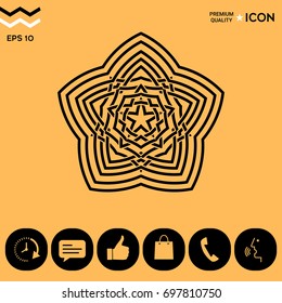 Geometric oriental arabic pattern. Element for your design. Logo