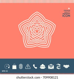 Geometric oriental arabic pattern. Element for your design. Logo