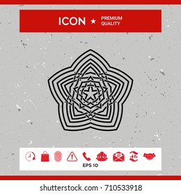 Geometric oriental arabic pattern. Element for your design. Logo