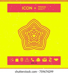 Geometric oriental arabic pattern. Element for your design. Logo