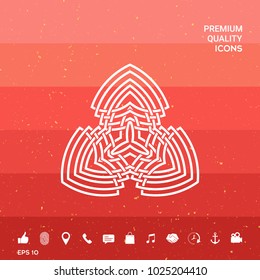 Geometric oriental arabic pattern. Logo
