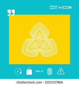 Geometric oriental arabic pattern. Logo