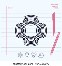 Geometric oriental arabic pattern. Logo. Element for your design