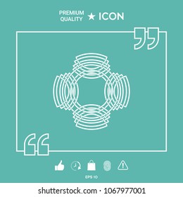 Geometric oriental arabic pattern. Logo. Element for your design