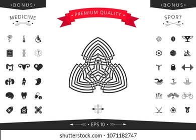 Geometric oriental arabic pattern. Logo