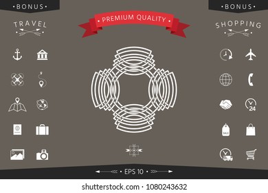 Geometric oriental arabic pattern. Logo. Element for your design