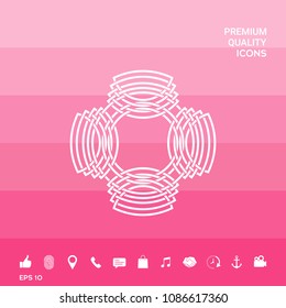 Geometric oriental arabic pattern. Logo. Element for your design