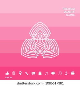 Geometric oriental arabic pattern. Logo