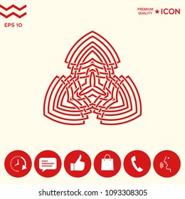 Geometric oriental arabic pattern. Logo