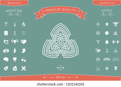 Geometric oriental arabic pattern. Logo