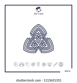 Geometric oriental arabic pattern. Logo