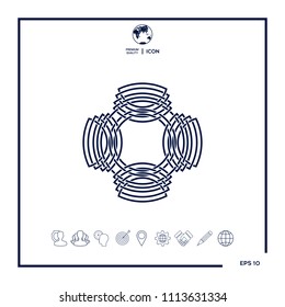 Geometric oriental arabic pattern. Logo. Element for your design