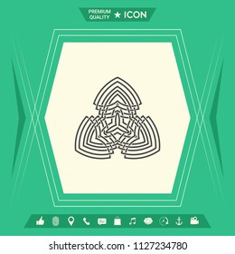 Geometric oriental arabic pattern. Logo