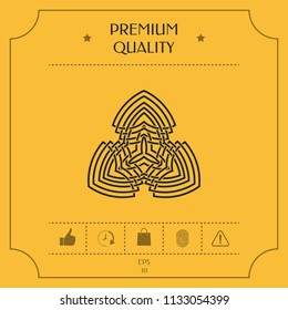Geometric oriental arabic pattern. Logo